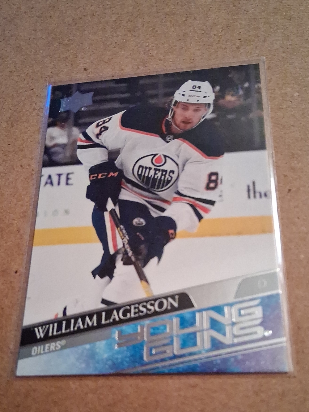 William Lagesson Young Guns Hockey Card - Edmonton Oilers White/Blue